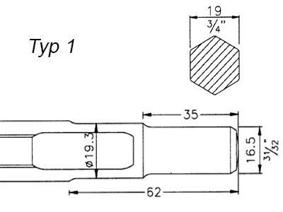 Bosch Typ 1 Flachmeißel 25 x 300mm